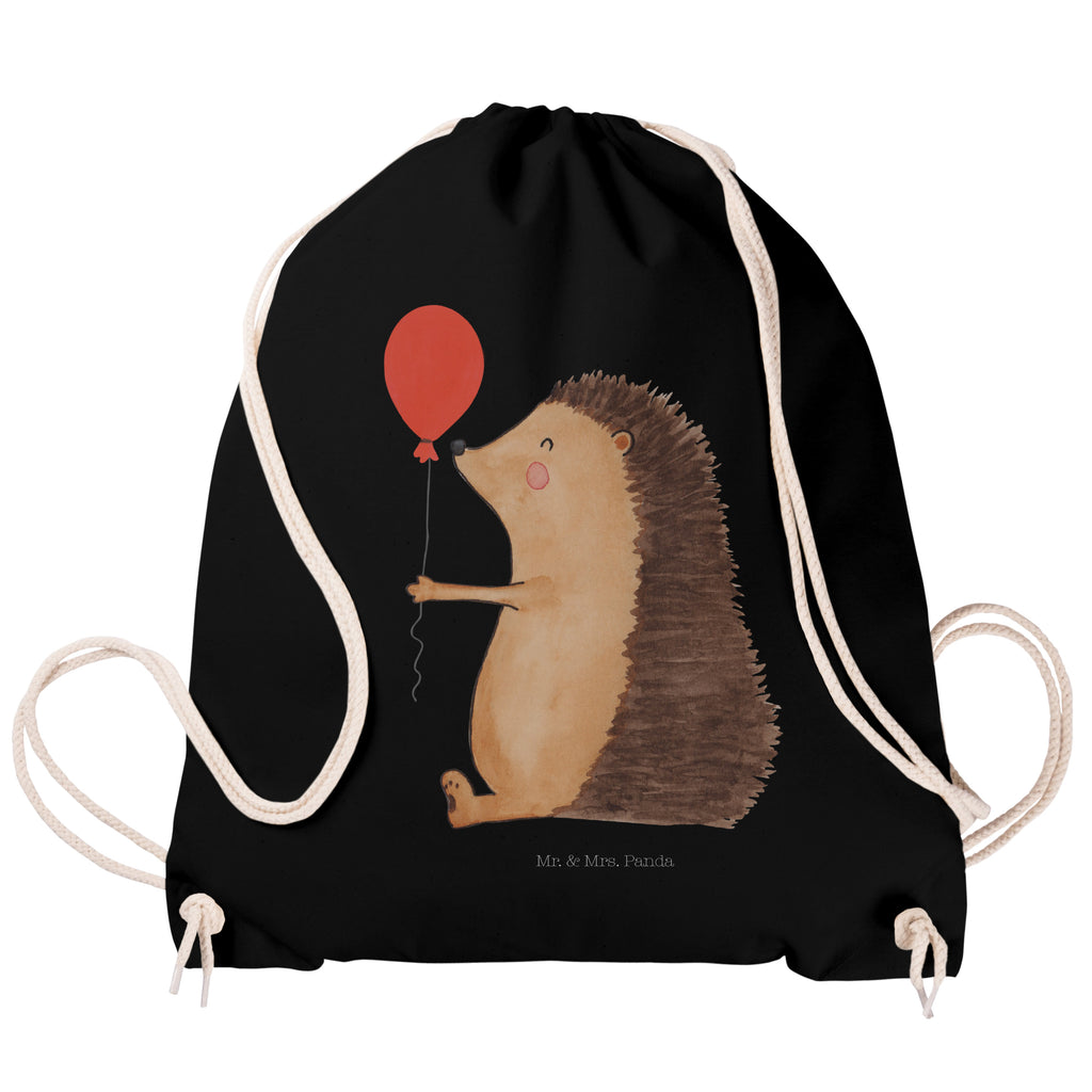 Sportbeutel Igel mit Luftballon Turnbeutel, Beutel, Sporttasche, Tasche, Stoffbeutel, Tiermotive, Gute Laune, lustige Sprüche, Tiere, Igel, Geburtstag, Herzlichen Glückwunsch, Glückwunsch, Geburtstagskind, Ballon, Happy Birthday
