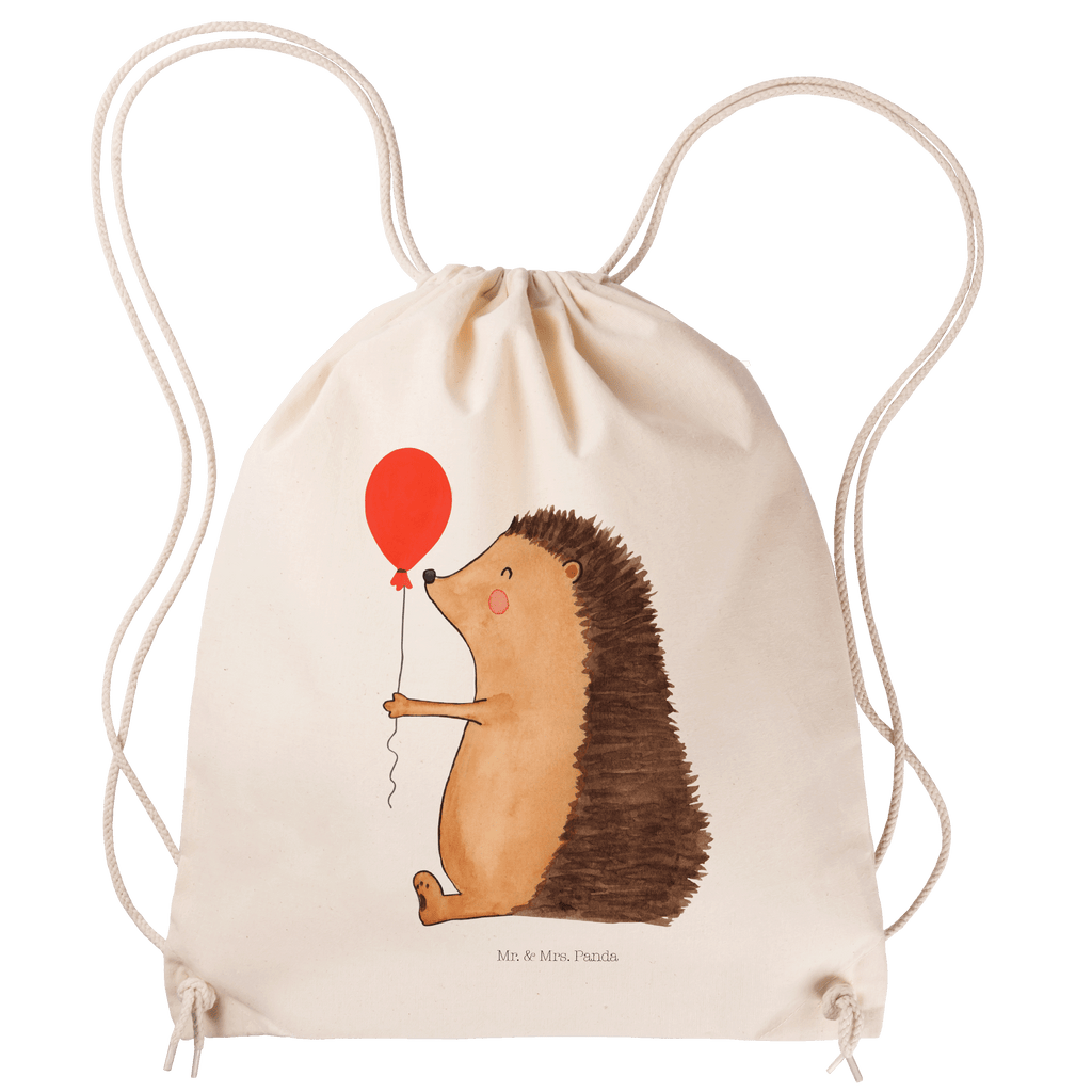 Sportbeutel Igel mit Luftballon Turnbeutel, Beutel, Sporttasche, Tasche, Stoffbeutel, Tiermotive, Gute Laune, lustige Sprüche, Tiere, Igel, Geburtstag, Herzlichen Glückwunsch, Glückwunsch, Geburtstagskind, Ballon, Happy Birthday