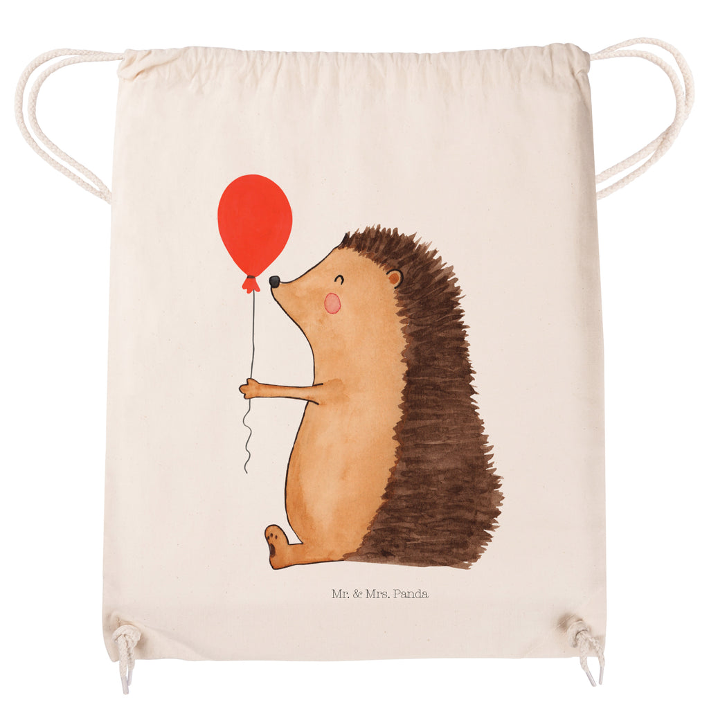 Sportbeutel Igel mit Luftballon Turnbeutel, Beutel, Sporttasche, Tasche, Stoffbeutel, Tiermotive, Gute Laune, lustige Sprüche, Tiere, Igel, Geburtstag, Herzlichen Glückwunsch, Glückwunsch, Geburtstagskind, Ballon, Happy Birthday