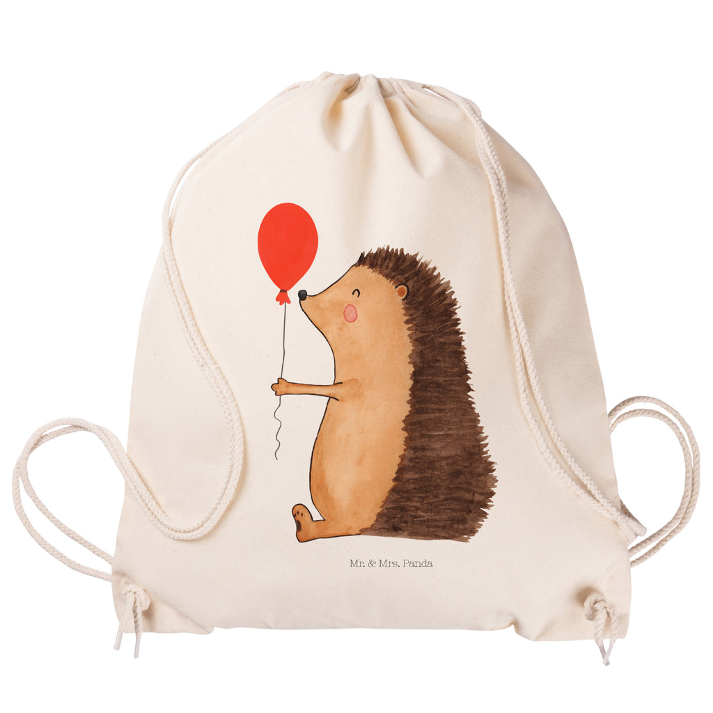 Sportbeutel Igel mit Luftballon Turnbeutel, Beutel, Sporttasche, Tasche, Stoffbeutel, Tiermotive, Gute Laune, lustige Sprüche, Tiere, Igel, Geburtstag, Herzlichen Glückwunsch, Glückwunsch, Geburtstagskind, Ballon, Happy Birthday