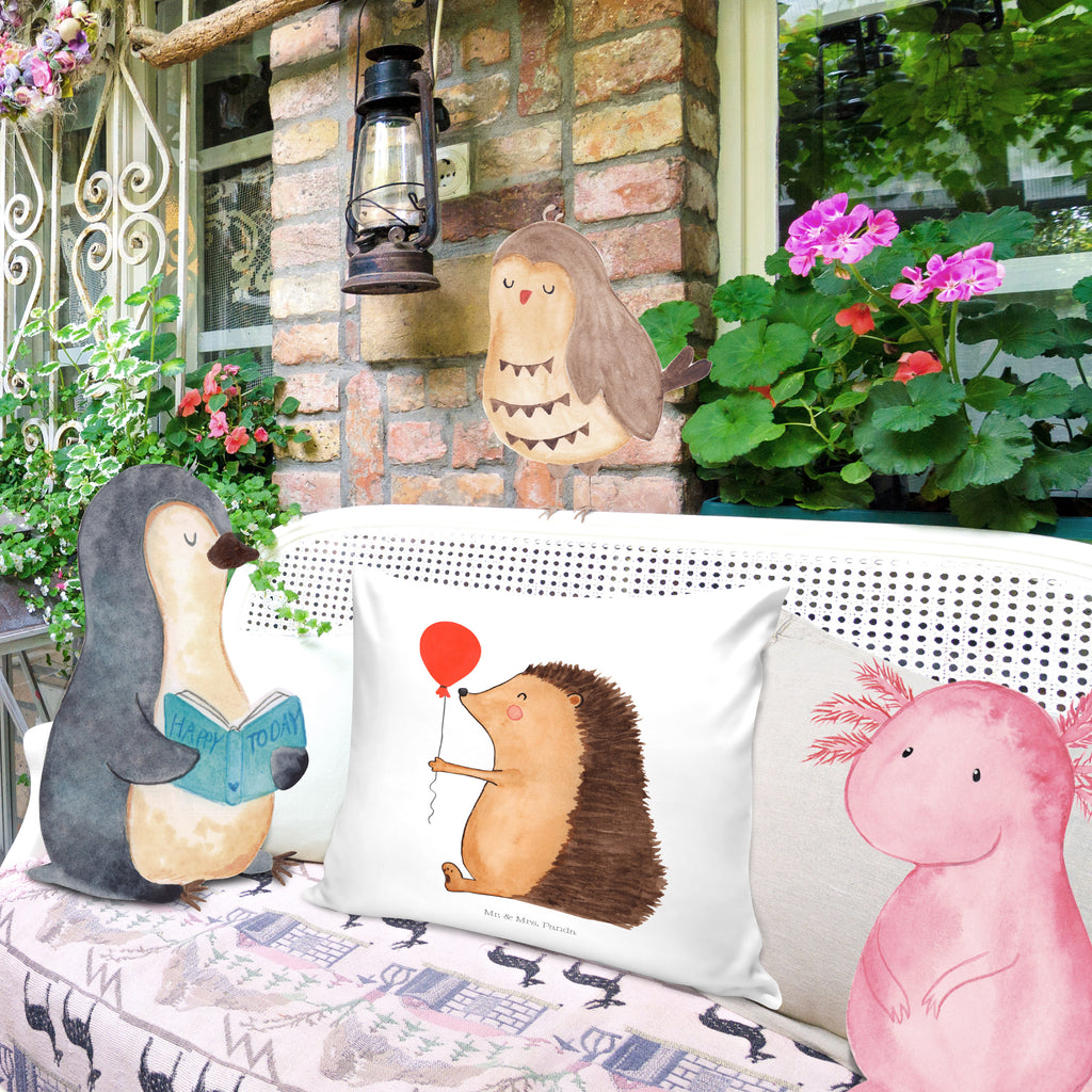 40x40 Kissen Igel mit Luftballon Kissenhülle, Kopfkissen, Sofakissen, Dekokissen, Motivkissen, Tiermotive, Gute Laune, lustige Sprüche, Tiere, Igel, Geburtstag, Herzlichen Glückwunsch, Glückwunsch, Geburtstagskind, Ballon, Happy Birthday