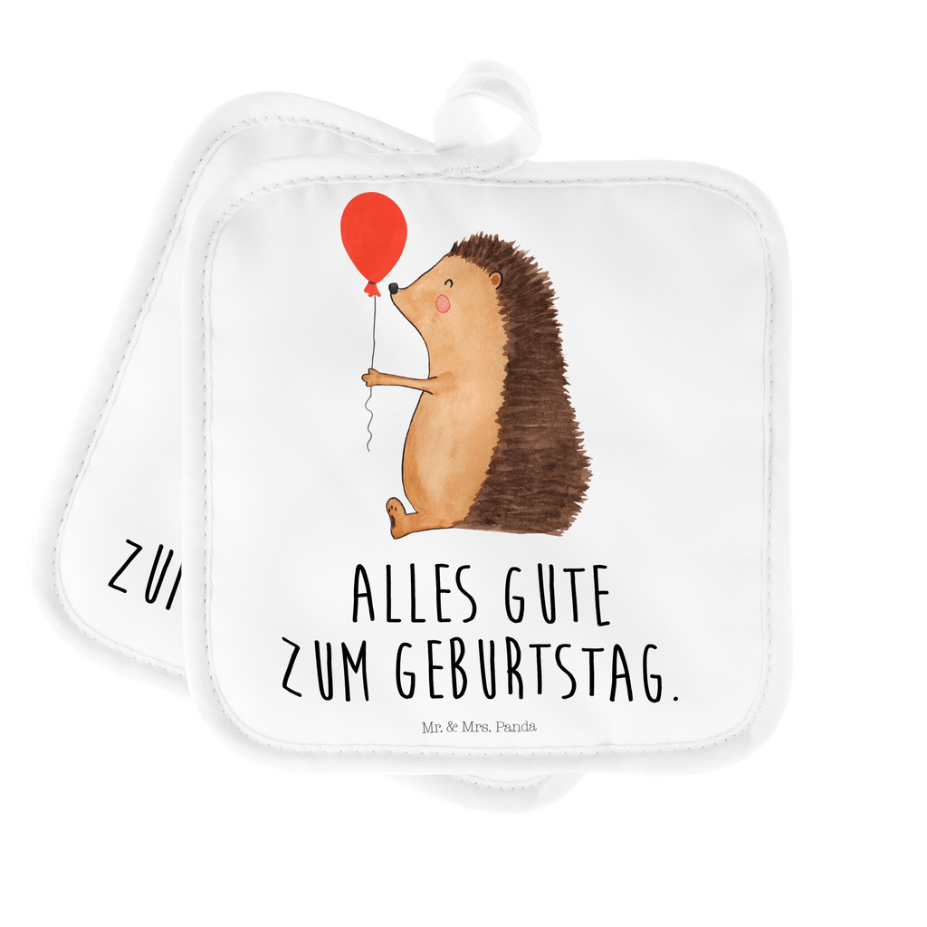 2er Set Topflappen  Igel mit Luftballon Topflappen, Topfuntersetzer, Ofenhandschuh, Topflappen Set, Topflappen lustig, Topflappen mit Spruch, Tiermotive, Gute Laune, lustige Sprüche, Tiere, Igel, Geburtstag, Herzlichen Glückwunsch, Glückwunsch, Geburtstagskind, Ballon, Happy Birthday