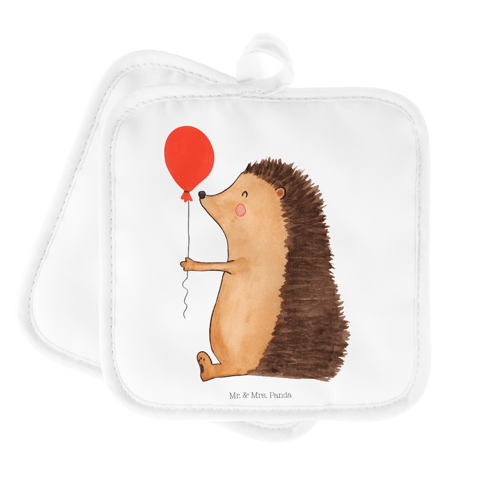 2er Set Topflappen  Igel mit Luftballon Topflappen, Topfuntersetzer, Ofenhandschuh, Topflappen Set, Topflappen lustig, Topflappen mit Spruch, Tiermotive, Gute Laune, lustige Sprüche, Tiere, Igel, Geburtstag, Herzlichen Glückwunsch, Glückwunsch, Geburtstagskind, Ballon, Happy Birthday