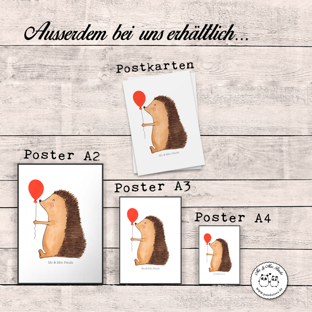 Poster Igel mit Luftballon Poster, Wandposter, Bild, Wanddeko, Küchenposter, Kinderposter, Wanddeko Bild, Raumdekoration, Wanddekoration, Handgemaltes Poster, Mr. & Mrs. Panda Poster, Designposter, Kunstdruck, Posterdruck, Tiermotive, Gute Laune, lustige Sprüche, Tiere, Igel, Geburtstag, Herzlichen Glückwunsch, Glückwunsch, Geburtstagskind, Ballon, Happy Birthday