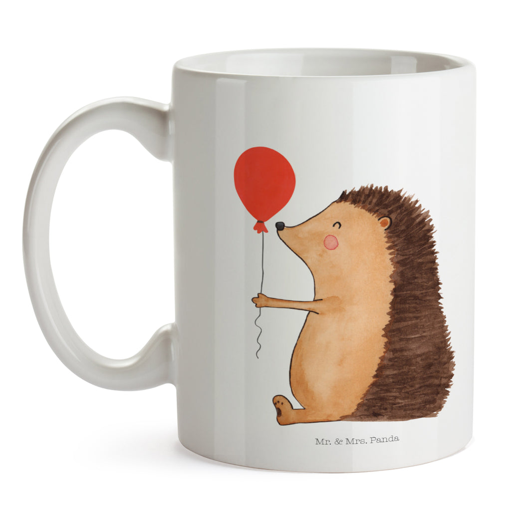 Tasse Igel mit Luftballon Igel, Geburtstag, Herzlichen Glückwunsch, Glückwunsch, Geburtstagskind, Ballon, Happy Birthday Becher, Kaffeetasse, Kaffeebecher, Tee, Frühstück, Büro  süße Tiermotive, gute Laune, lustige Sprüche, Tiere