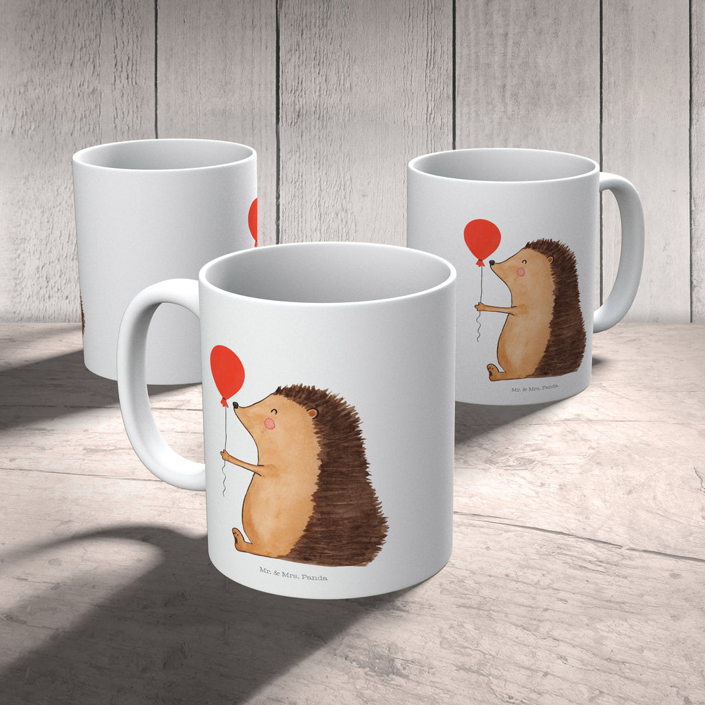 Tasse Igel mit Luftballon Igel, Geburtstag, Herzlichen Glückwunsch, Glückwunsch, Geburtstagskind, Ballon, Happy Birthday Becher, Kaffeetasse, Kaffeebecher, Tee, Frühstück, Büro  süße Tiermotive, gute Laune, lustige Sprüche, Tiere
