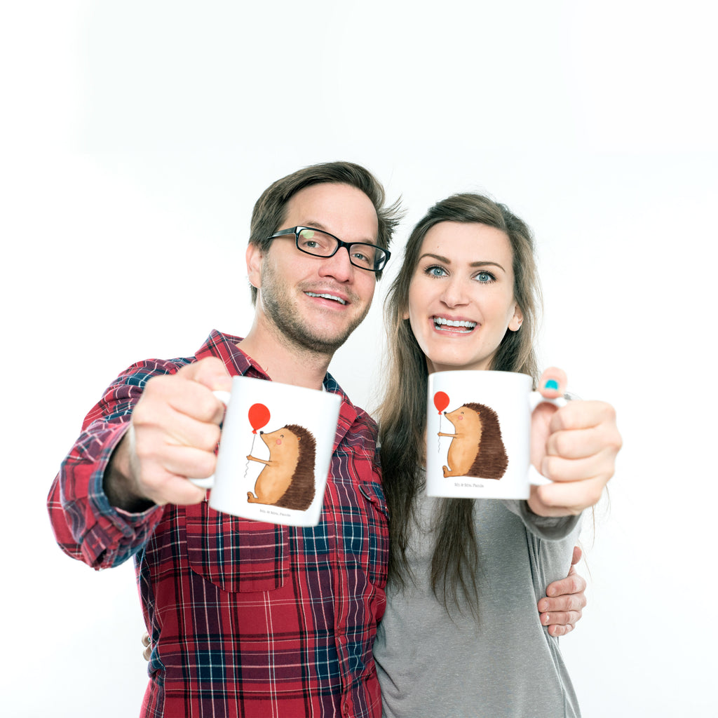 Tasse Igel mit Luftballon Igel, Geburtstag, Herzlichen Glückwunsch, Glückwunsch, Geburtstagskind, Ballon, Happy Birthday Becher, Kaffeetasse, Kaffeebecher, Tee, Frühstück, Büro  süße Tiermotive, gute Laune, lustige Sprüche, Tiere