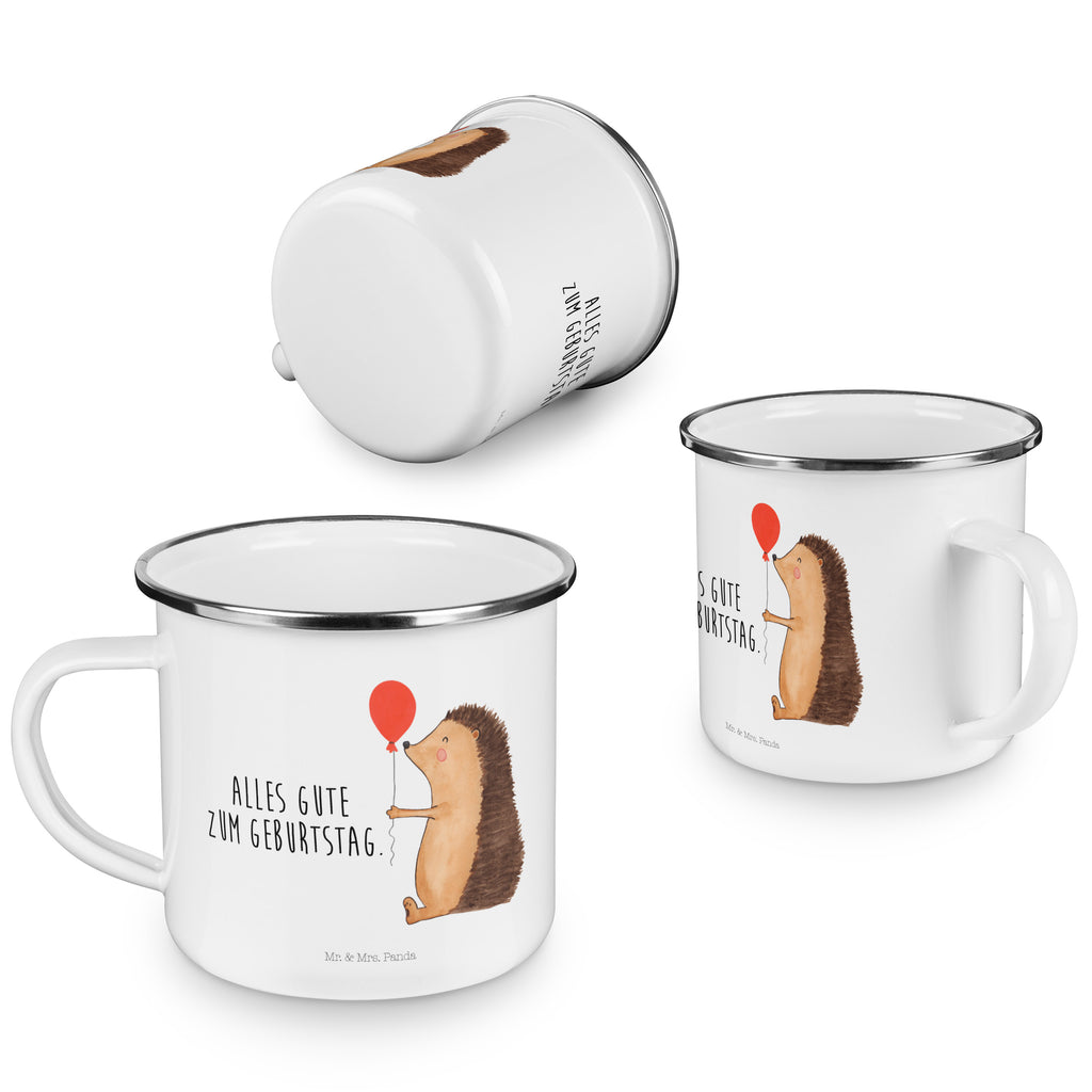Camping Emaille Tasse Igel mit Luftballon Campingtasse, Trinkbecher, Metalltasse, Outdoor Tasse, Emaille Trinkbecher, Blechtasse Outdoor, Emaille Campingbecher, Edelstahl Trinkbecher, Metalltasse für Camping, Kaffee Blechtasse, Camping Tasse Metall, Tiermotive, Gute Laune, lustige Sprüche, Tiere, Igel, Geburtstag, Herzlichen Glückwunsch, Glückwunsch, Geburtstagskind, Ballon, Happy Birthday