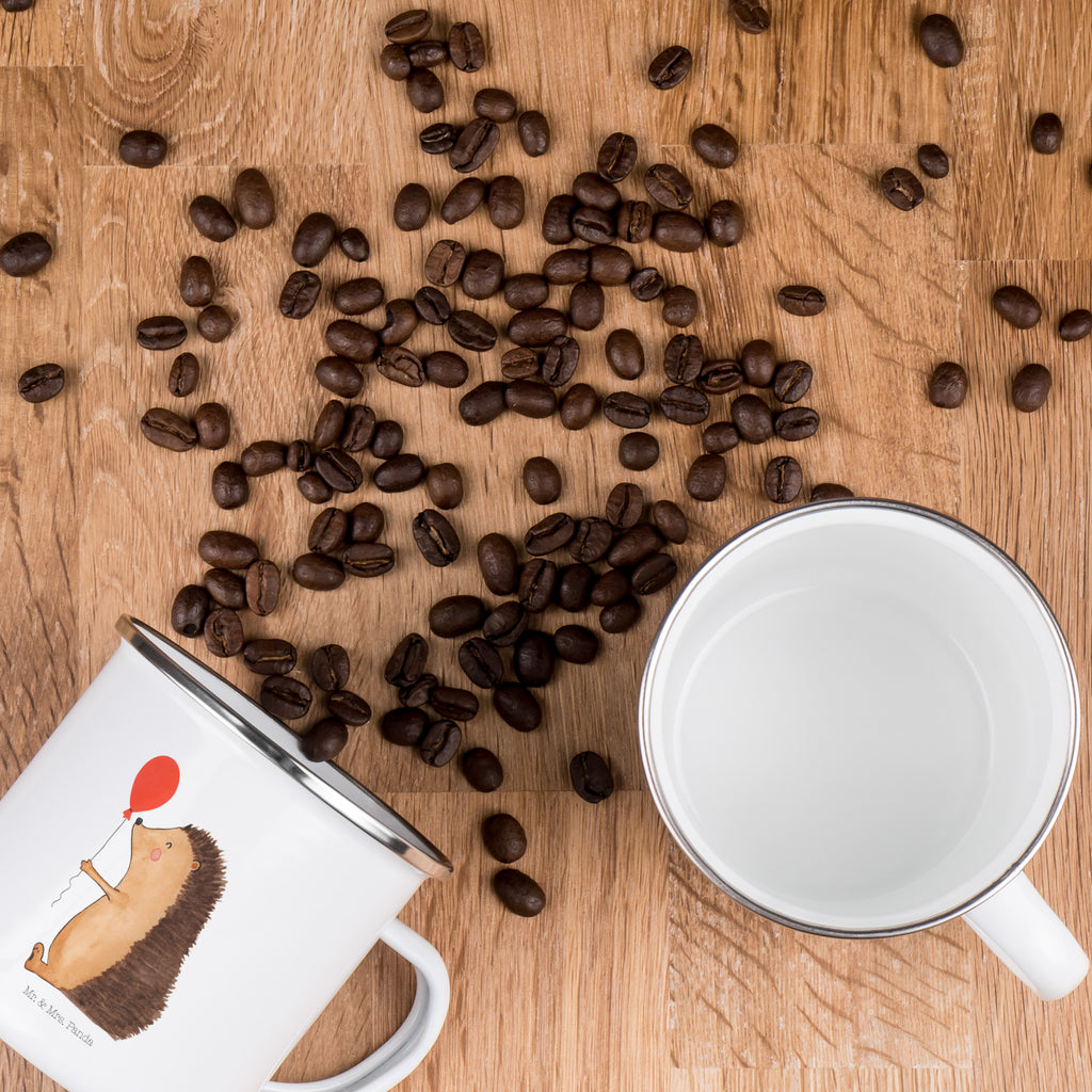 Camping Emaille Tasse Igel mit Luftballon Campingtasse, Trinkbecher, Metalltasse, Outdoor Tasse, Emaille Trinkbecher, Blechtasse Outdoor, Emaille Campingbecher, Edelstahl Trinkbecher, Metalltasse für Camping, Kaffee Blechtasse, Camping Tasse Metall, Tiermotive, Gute Laune, lustige Sprüche, Tiere, Igel, Geburtstag, Herzlichen Glückwunsch, Glückwunsch, Geburtstagskind, Ballon, Happy Birthday