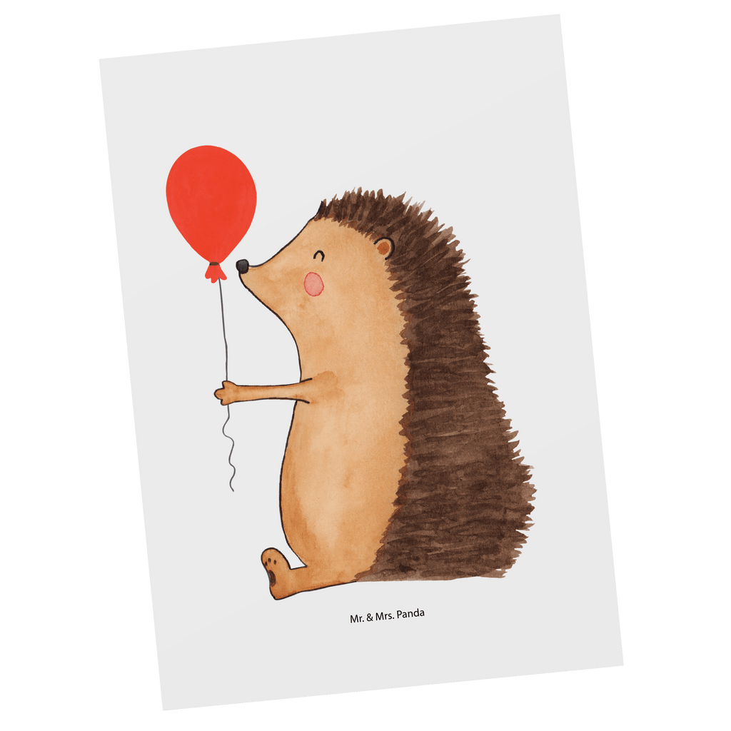 Postkarte Igel mit Luftballon Geschenkkarte, Grußkarte, Karte, Einladung, Ansichtskarte, Geburtstagskarte, Einladungskarte, Dankeskarte, Tiermotive, Gute Laune, lustige Sprüche, Tiere, Igel, Geburtstag, Herzlichen Glückwunsch, Glückwunsch, Geburtstagskind, Ballon, Happy Birthday