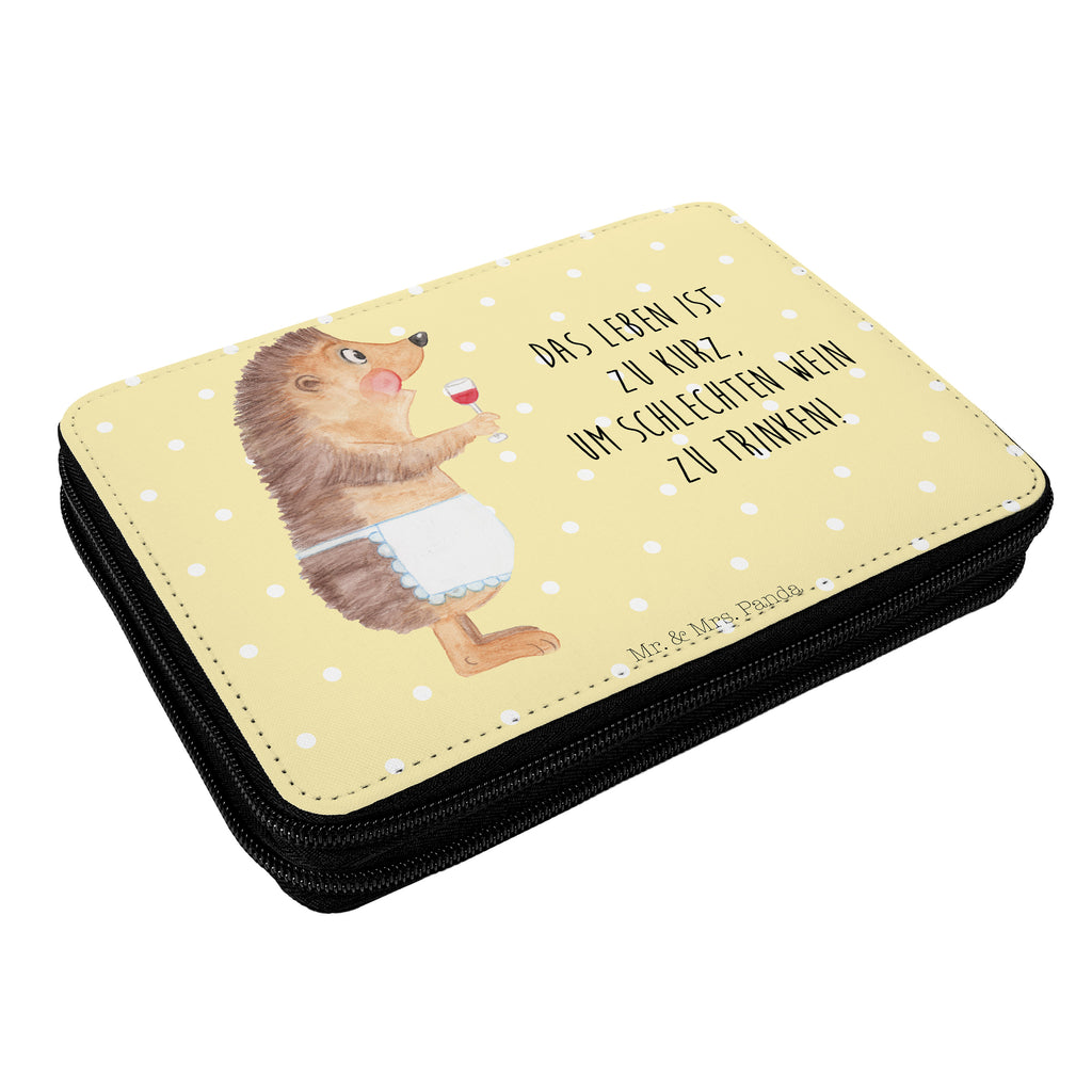 Federmappe Igel mit Wein Federmappe, Stiftetasche, Stifte Etui, Schule, Einschulung, Geschenk, Kind, Schüler, Schülerin, Stifterolle, Federmäppchen, Motiv, Grundschule, Federmäppchen bedruckt, Büro Stifte Etui, Bestückte Federmappe, Kinder Federmappe, Federmappe Einschulung, Tiermotive, Gute Laune, lustige Sprüche, Tiere, Wein Spruch, Igel, Geschenk Weintrinker, Geschenk Weinliebhaber, Wein Deko, Weinglas, Rotwein, Weißwein, Wein trinken