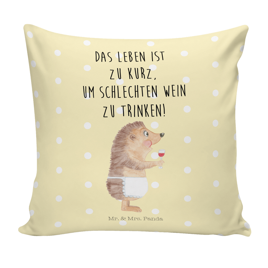 40x40 Kissen Igel mit Wein Kissenhülle, Kopfkissen, Sofakissen, Dekokissen, Motivkissen, Tiermotive, Gute Laune, lustige Sprüche, Tiere, Wein Spruch, Igel, Geschenk Weintrinker, Geschenk Weinliebhaber, Wein Deko, Weinglas, Rotwein, Weißwein, Wein trinken