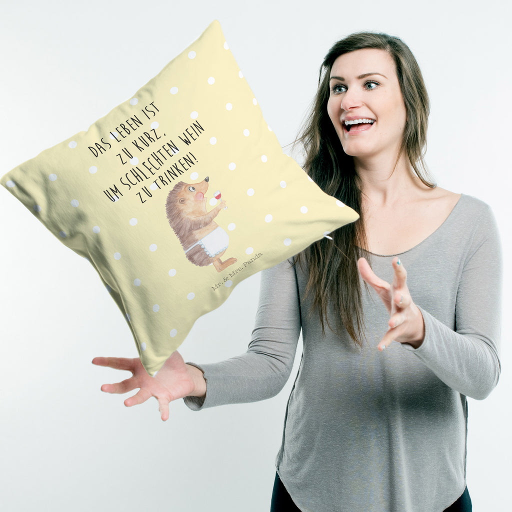 40x40 Kissen Igel mit Wein Kissenhülle, Kopfkissen, Sofakissen, Dekokissen, Motivkissen, Tiermotive, Gute Laune, lustige Sprüche, Tiere, Wein Spruch, Igel, Geschenk Weintrinker, Geschenk Weinliebhaber, Wein Deko, Weinglas, Rotwein, Weißwein, Wein trinken