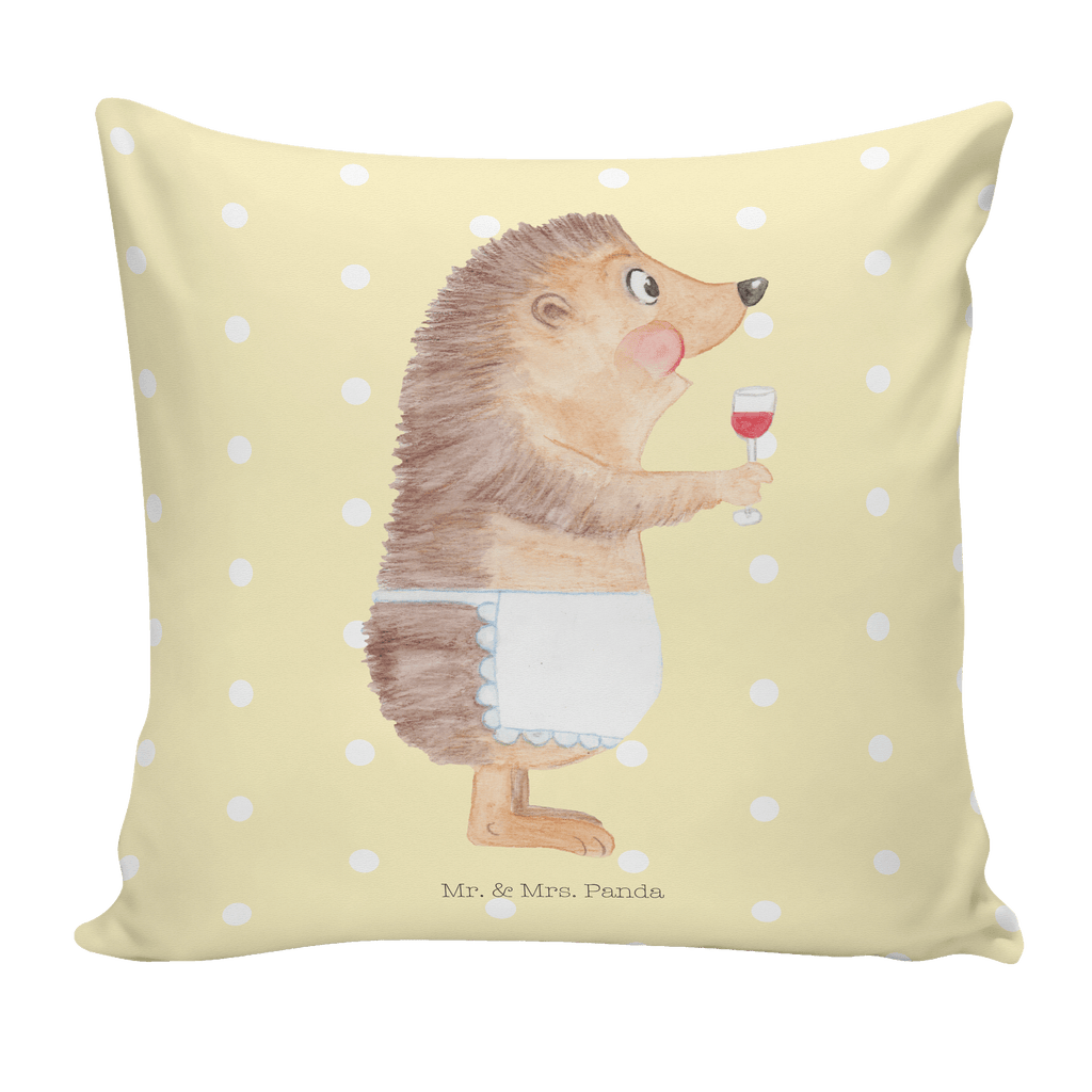 40x40 Kissen Igel mit Wein Kissenhülle, Kopfkissen, Sofakissen, Dekokissen, Motivkissen, Tiermotive, Gute Laune, lustige Sprüche, Tiere, Wein Spruch, Igel, Geschenk Weintrinker, Geschenk Weinliebhaber, Wein Deko, Weinglas, Rotwein, Weißwein, Wein trinken