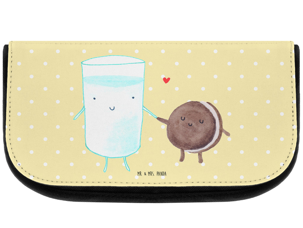 Kosmetiktasche Milch & Keks Kosmetikbeutel, Kulturtasche, Kulturbeutel, Schminktasche, Make-Up Tasche, Tiermotive, Gute Laune, lustige Sprüche, Tiere, Milk, Cookie, Milch, Keks, Kekse, Kaffee, Einladung Frühstück, Motiv süß, romantisch, perfektes Paar
