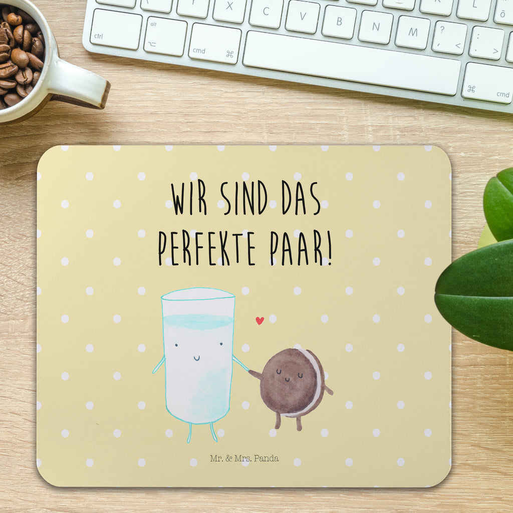 Mauspad Milch & Keks Mousepad, Computer zubehör, Büroausstattung, PC Zubehör, Arbeitszimmer, Mauspad, Einzigartiges Mauspad, Designer Mauspad, Tiermotive, Gute Laune, lustige Sprüche, Tiere, Milk, Cookie, Milch, Keks, Kekse, Kaffee, Einladung Frühstück, Motiv süß, romantisch, perfektes Paar