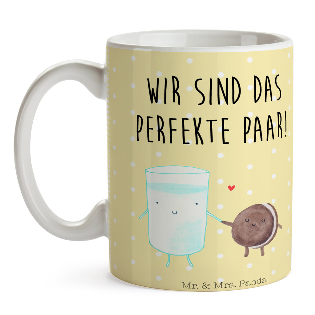 Tasse Milch & Keks Milk, Cookie, Milch, Keks, Kekse, Kaffee, Einladung Frühstück, Motiv süß, romantisch, perfektes Paar,  Becher, Kaffeetasse, Kaffeebecher, Tee, Frühstück, Büro  süße Tiermotive, gute Laune, lustige Sprüche, Tiere