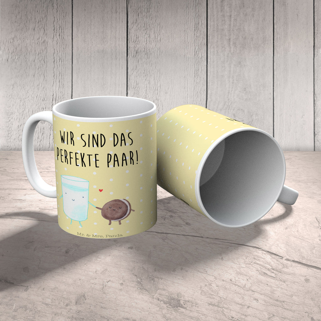Tasse Milch & Keks Milk, Cookie, Milch, Keks, Kekse, Kaffee, Einladung Frühstück, Motiv süß, romantisch, perfektes Paar,  Becher, Kaffeetasse, Kaffeebecher, Tee, Frühstück, Büro  süße Tiermotive, gute Laune, lustige Sprüche, Tiere