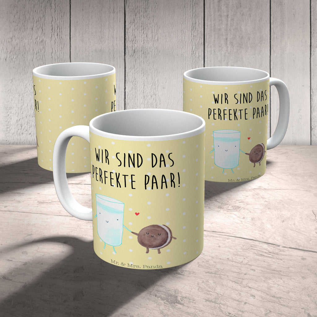 Tasse Milch & Keks Milk, Cookie, Milch, Keks, Kekse, Kaffee, Einladung Frühstück, Motiv süß, romantisch, perfektes Paar,  Becher, Kaffeetasse, Kaffeebecher, Tee, Frühstück, Büro  süße Tiermotive, gute Laune, lustige Sprüche, Tiere