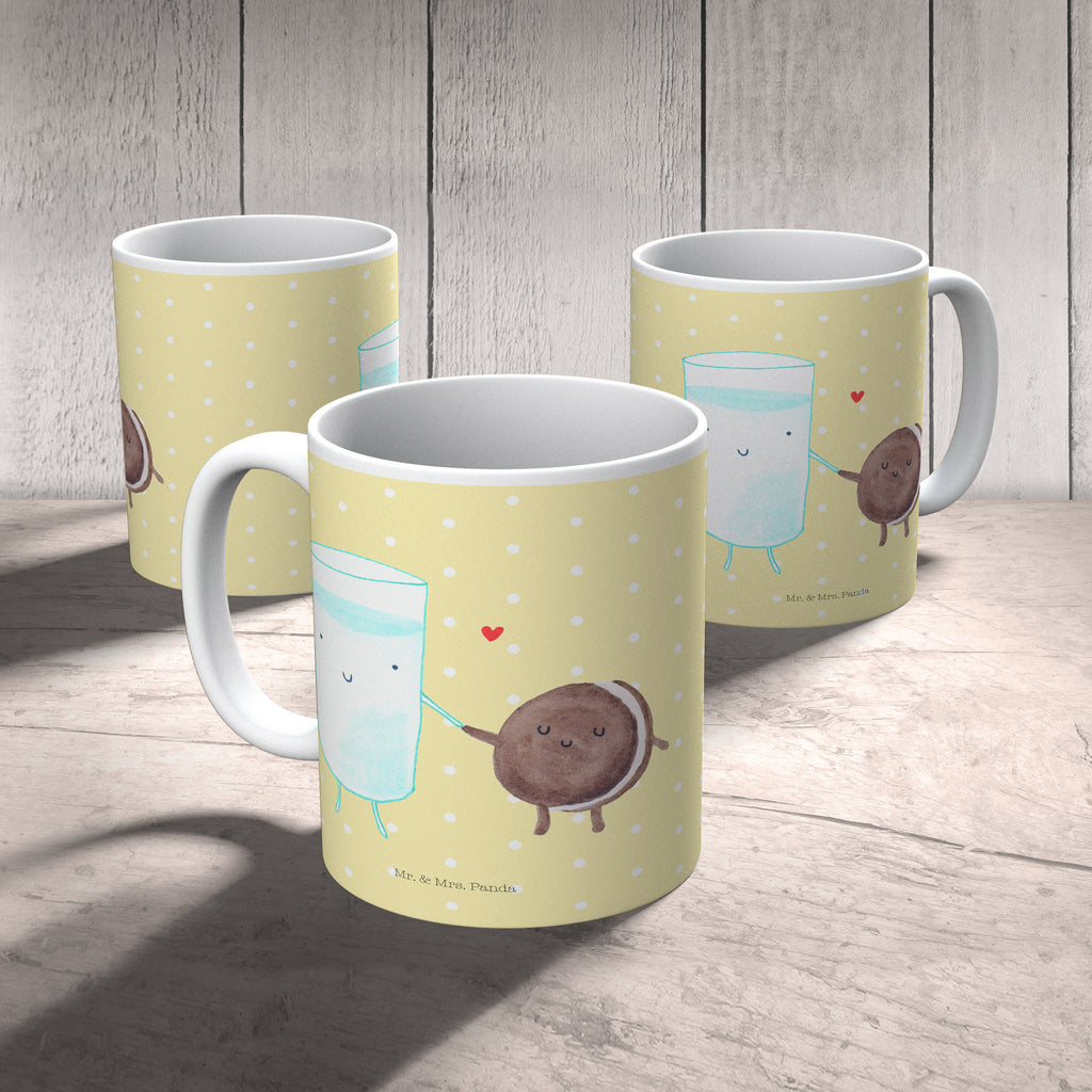 Tasse Milch & Keks Milk, Cookie, Milch, Keks, Kekse, Kaffee, Einladung Frühstück, Motiv süß, romantisch, perfektes Paar,  Becher, Kaffeetasse, Kaffeebecher, Tee, Frühstück, Büro  süße Tiermotive, gute Laune, lustige Sprüche, Tiere