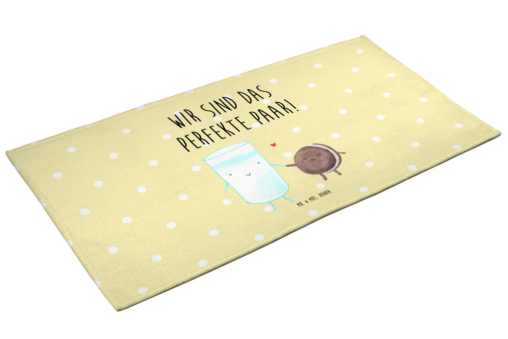 50 x 100 Handtuch Milch & Keks Handtuch, Badehandtuch, Badezimmer, Handtücher, groß, Kinder, Baby, Tiermotive, Gute Laune, lustige Sprüche, Tiere, Milk, Cookie, Milch, Keks, Kekse, Kaffee, Einladung Frühstück, Motiv süß, romantisch, perfektes Paar