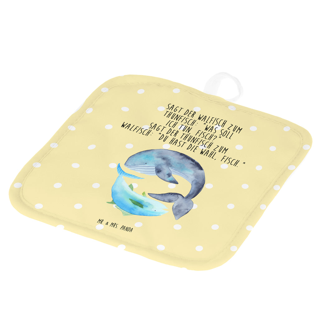 2er Set Topflappen  Walfisch & Thunfisch Topflappen, Topfuntersetzer, Ofenhandschuh, Topflappen Set, Topflappen lustig, Topflappen mit Spruch, Tiermotive, Gute Laune, lustige Sprüche, Tiere, Wal, Wahl, Tunfisch, Wortwitz lustig, Spruch lustig, Flachwitz, Witz, Spruch des Tages, Flachwitz Geschenk