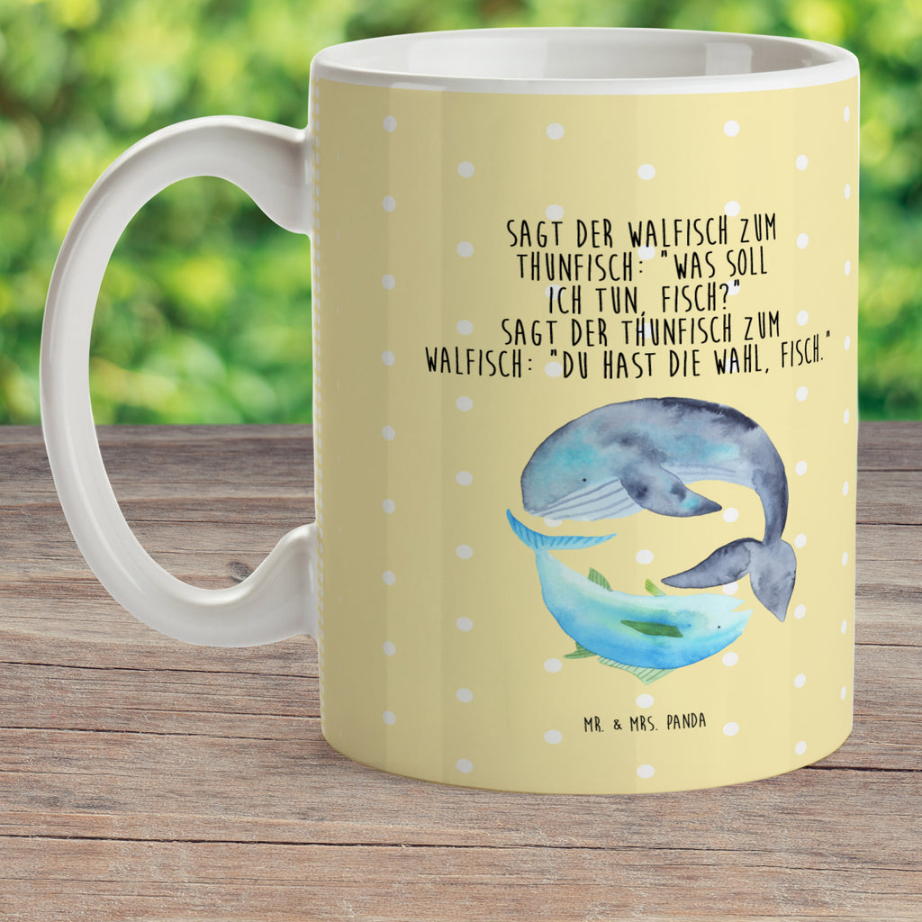 Kindertasse Walfisch & Thunfisch Kunststoff Tasse, Kindergarten, Tasse, Trinkbecher, Camping Becher, Kaffeetasse, Kunststoffbecher, Kindergartenbecher, Outdoorgeschirr, Kunststoffgeschirr, Reisebecher, Reisetasse, Kinderbecher, Tiermotive, Gute Laune, lustige Sprüche, Tiere, Wal, Wahl, Tunfisch, Wortwitz lustig, Spruch lustig, Flachwitz, Witz, Spruch des Tages, Flachwitz Geschenk