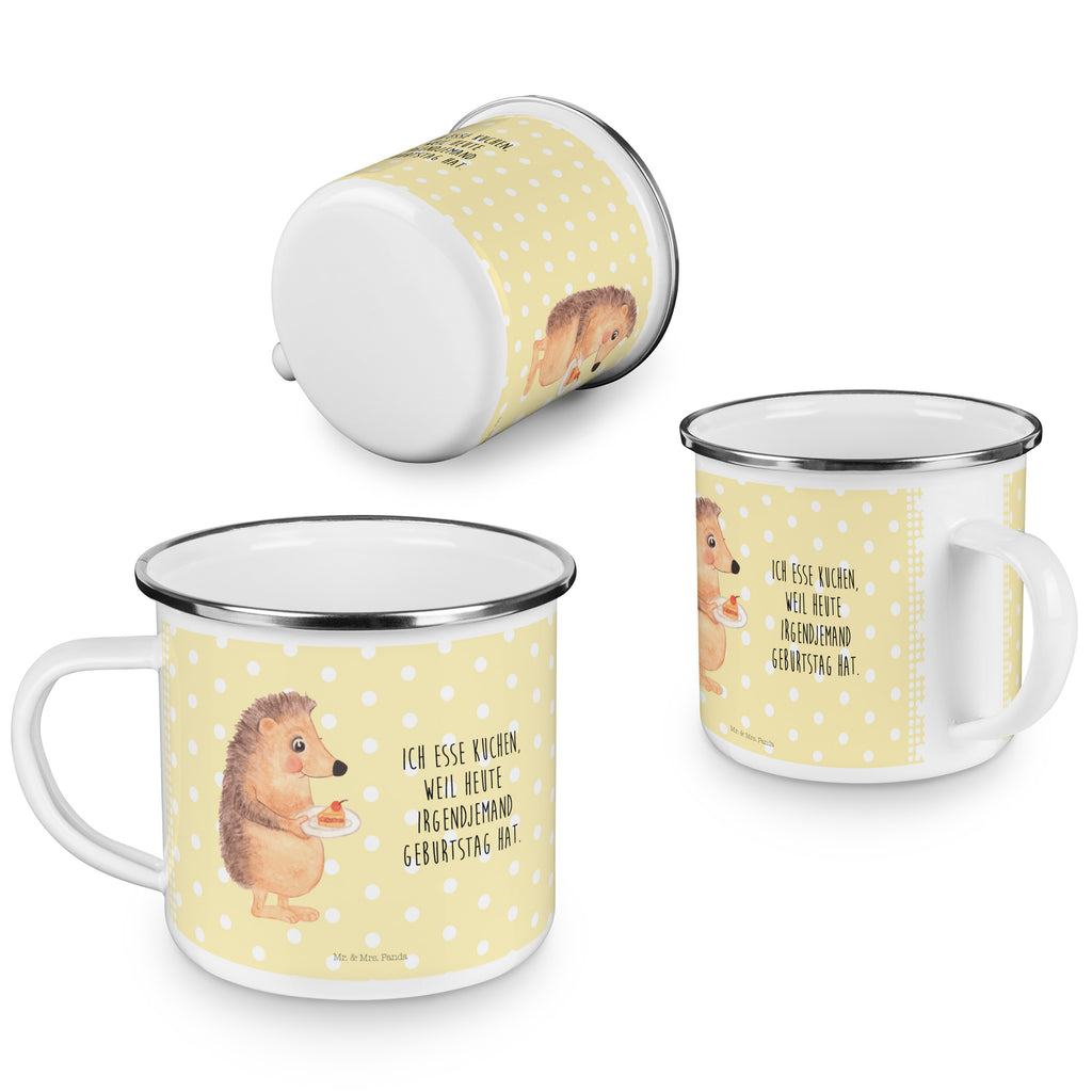 Camping Emaille Tasse Igel mit Kuchenstück Campingtasse, Trinkbecher, Metalltasse, Outdoor Tasse, Emaille Trinkbecher, Blechtasse Outdoor, Emaille Campingbecher, Edelstahl Trinkbecher, Metalltasse für Camping, Kaffee Blechtasse, Camping Tasse Metall, Tiermotive, Gute Laune, lustige Sprüche, Tiere, Igel, Essen Spruch, Kuchen, Backen Geschenk, Kuchen backen, Einladung Party, Geburtstagskuchen, Torte