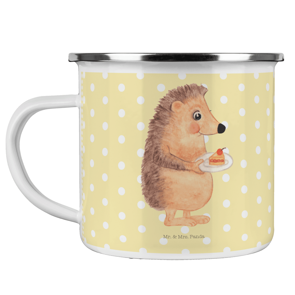 Camping Emaille Tasse Igel mit Kuchenstück Campingtasse, Trinkbecher, Metalltasse, Outdoor Tasse, Emaille Trinkbecher, Blechtasse Outdoor, Emaille Campingbecher, Edelstahl Trinkbecher, Metalltasse für Camping, Kaffee Blechtasse, Camping Tasse Metall, Tiermotive, Gute Laune, lustige Sprüche, Tiere, Igel, Essen Spruch, Kuchen, Backen Geschenk, Kuchen backen, Einladung Party, Geburtstagskuchen, Torte