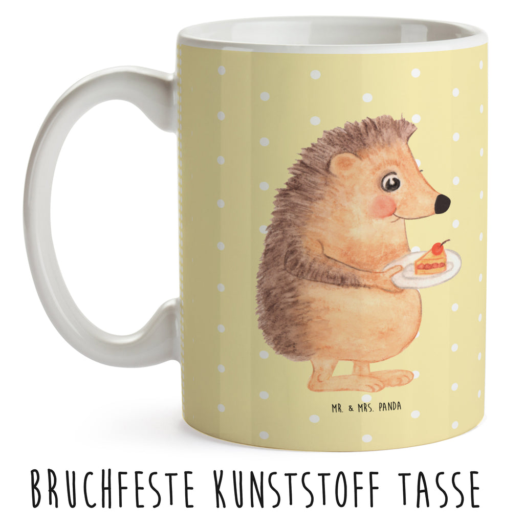 Kindertasse Igel mit Kuchenstück Kunststoff Tasse, Kindergarten, Tasse, Trinkbecher, Camping Becher, Kaffeetasse, Kunststoffbecher, Kindergartenbecher, Outdoorgeschirr, Kunststoffgeschirr, Reisebecher, Reisetasse, Kinderbecher, Tiermotive, Gute Laune, lustige Sprüche, Tiere, Igel, Essen Spruch, Kuchen, Backen Geschenk, Kuchen backen, Einladung Party, Geburtstagskuchen, Torte