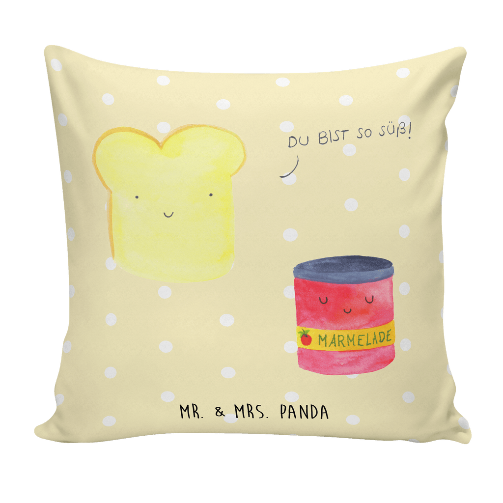 40x40 Kissen Toast & Marmelade Kissenhülle, Kopfkissen, Sofakissen, Dekokissen, Motivkissen, Tiermotive, Gute Laune, lustige Sprüche, Tiere, Toast, Marmelade, Dreamteam, süße Postkarte, süß, Küche Deko, Küche Spruch, Frühstück Einladung, Brot, Toastbrot