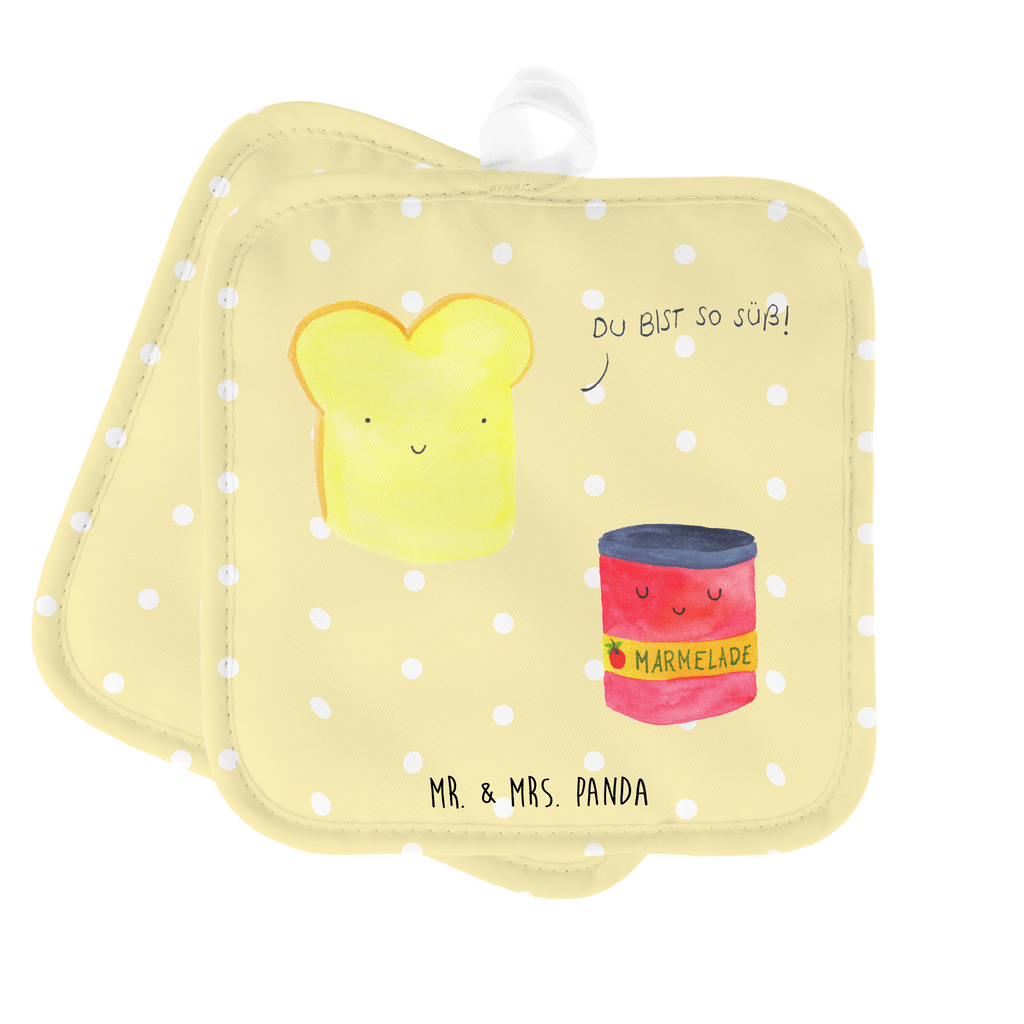 2er Set Topflappen  Toast & Marmelade Topflappen, Topfuntersetzer, Ofenhandschuh, Topflappen Set, Topflappen lustig, Topflappen mit Spruch, Tiermotive, Gute Laune, lustige Sprüche, Tiere, Toast, Marmelade, Dreamteam, süße Postkarte, süß, Küche Deko, Küche Spruch, Frühstück Einladung, Brot, Toastbrot