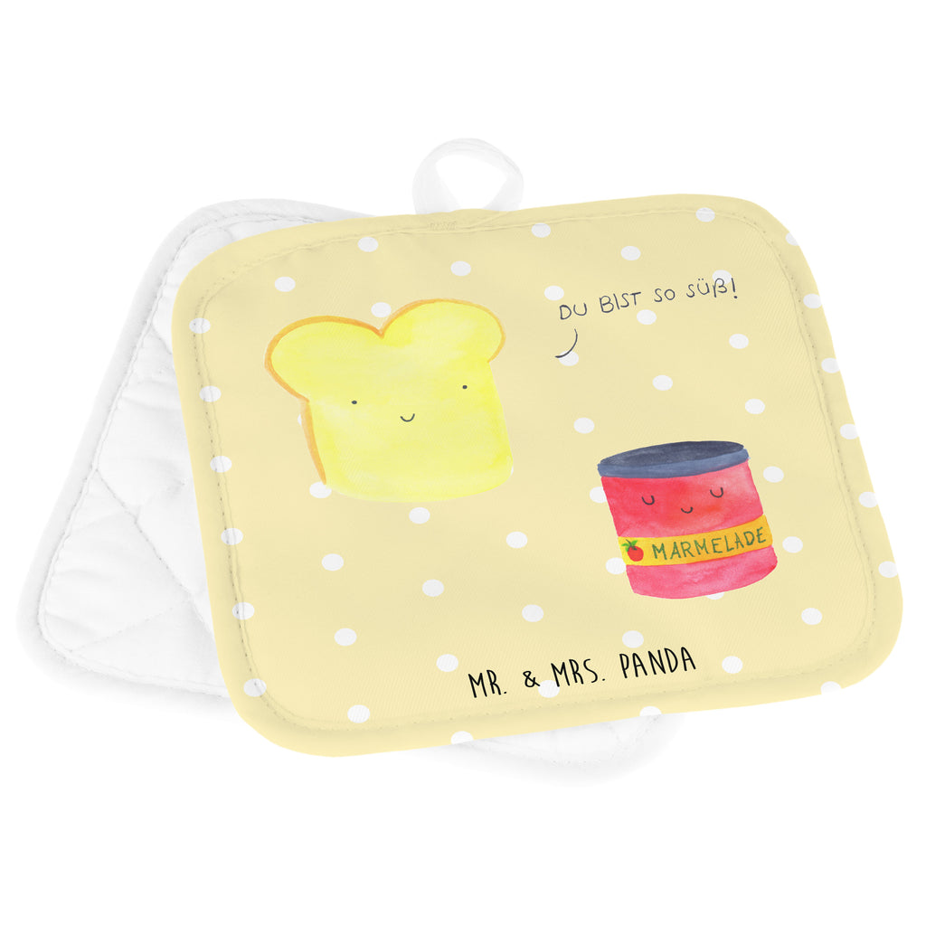 2er Set Topflappen  Toast & Marmelade Topflappen, Topfuntersetzer, Ofenhandschuh, Topflappen Set, Topflappen lustig, Topflappen mit Spruch, Tiermotive, Gute Laune, lustige Sprüche, Tiere, Toast, Marmelade, Dreamteam, süße Postkarte, süß, Küche Deko, Küche Spruch, Frühstück Einladung, Brot, Toastbrot