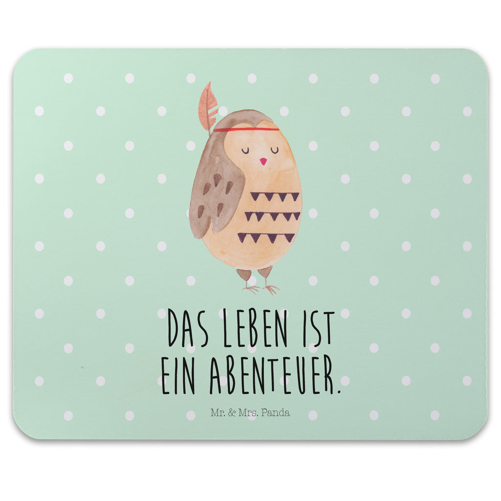 Mauspad Eule Federschmuck Mousepad, Computer zubehör, Büroausstattung, PC Zubehör, Arbeitszimmer, Mauspad, Einzigartiges Mauspad, Designer Mauspad, Eule, Eule Deko, Owl, Das Leben ist ein Abenteuer, Reisespruch, Federschmuck, Dekoration