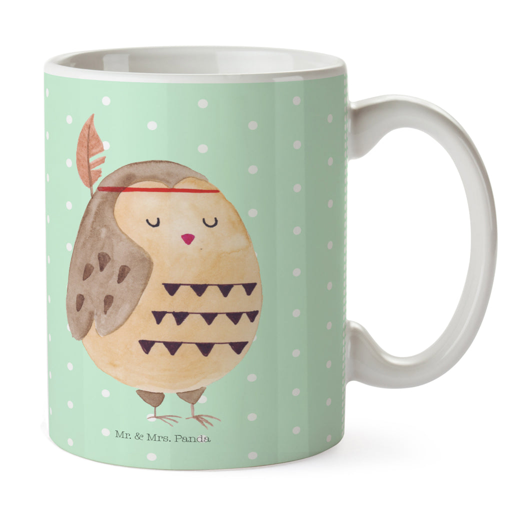 Tasse Eule Federschmuck Eule, Eule Deko, Owl, Das Leben ist ein Abenteuer, Reisespruch, Federschmuck, Dekoration  Becher, Kaffeetasse, Kaffeebecher, Tee, Frühstück, Büro  Eule