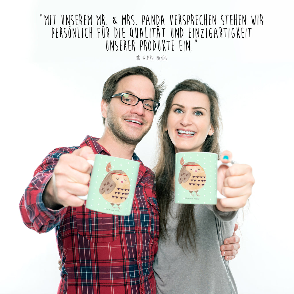 Tasse Eule Federschmuck Eule, Eule Deko, Owl, Das Leben ist ein Abenteuer, Reisespruch, Federschmuck, Dekoration  Becher, Kaffeetasse, Kaffeebecher, Tee, Frühstück, Büro  Eule