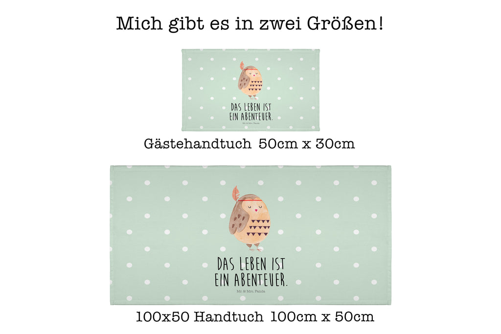 50 x 100 Handtuch Eule Federschmuck Handtuch, Badehandtuch, Badezimmer, Handtücher, groß, Kinder, Baby, Eule, Eule Deko, Owl, Das Leben ist ein Abenteuer, Reisespruch, Federschmuck, Dekoration