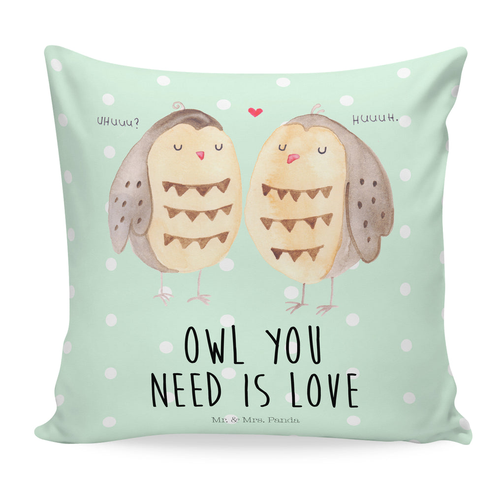 40x40 Kissen Eule Liebe Kissenhülle, Kopfkissen, Sofakissen, Dekokissen, Motivkissen, Eule, Eule Deko, Liebe, Hochzeit Spruch, Owl, All you need is love, Liebe Spruch, Freundin Geschenk, Freund, Wortspiel lustig