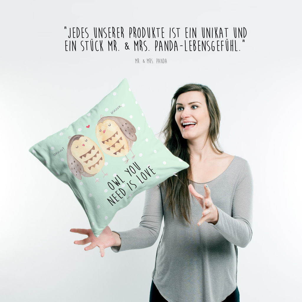 40x40 Kissen Eule Liebe Kissenhülle, Kopfkissen, Sofakissen, Dekokissen, Motivkissen, Eule, Eule Deko, Liebe, Hochzeit Spruch, Owl, All you need is love, Liebe Spruch, Freundin Geschenk, Freund, Wortspiel lustig