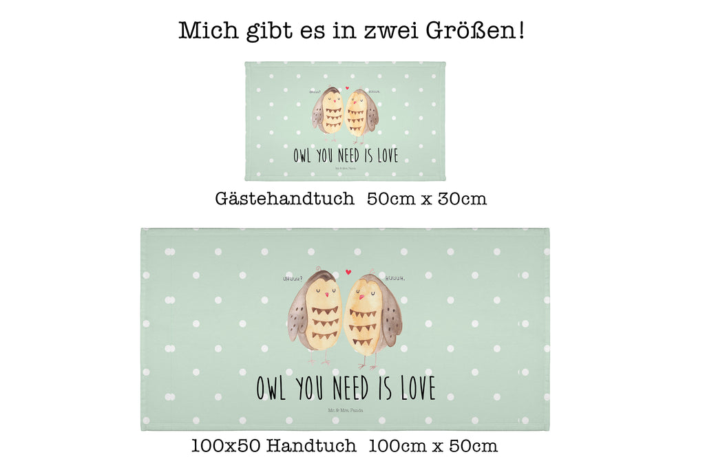 Gäste Handtuch Eule Liebe Gästetuch, Reisehandtuch, Sport Handtuch, Frottier, Kinder Handtuch, Eule, Eule Deko, Liebe, Hochzeit Spruch, Owl, All you need is love, Liebe Spruch, Freundin Geschenk, Freund, Wortspiel lustig