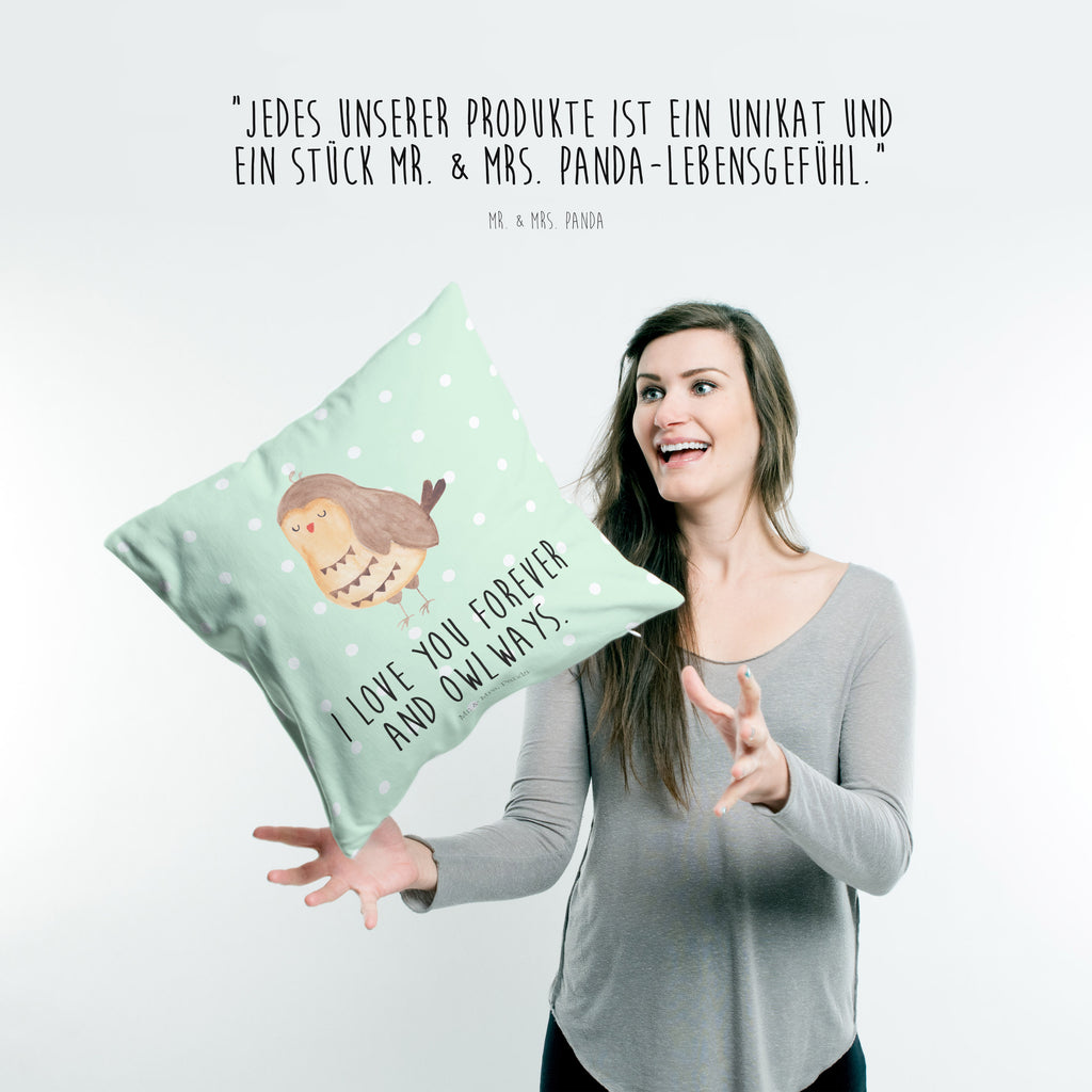 40x40 Kissen Eule Zufrieden Kissenhülle, Kopfkissen, Sofakissen, Dekokissen, Motivkissen, Eule, Eule Spruch, Eule deko, Owl, Liebe Spruch, Romantisch, Wortspiel lustig, Spruch schön, Geschenk Hochzeitstag
