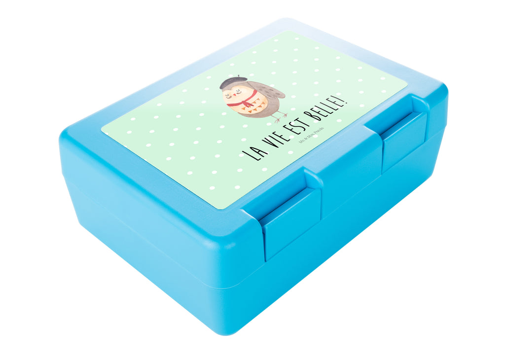 Brotdose Eule Französisch Eule, Eulen, Eule Deko, Owl, hibou, La vie est belle, das Leben ist schön, Spruch schön, Spruch Französisch, Frankreich Brotbox, Snackbox, Lunch box, Butterbrotdose, Brotzeitbox  Eule