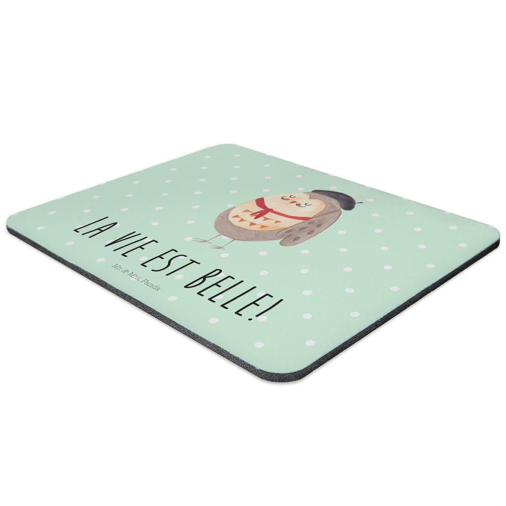 Mauspad Eule Französisch Mousepad, Computer zubehör, Büroausstattung, PC Zubehör, Arbeitszimmer, Mauspad, Einzigartiges Mauspad, Designer Mauspad, Eule, Eulen, Eule Deko, Owl, hibou, La vie est belle, das Leben ist schön, Spruch schön, Spruch Französisch, Frankreich