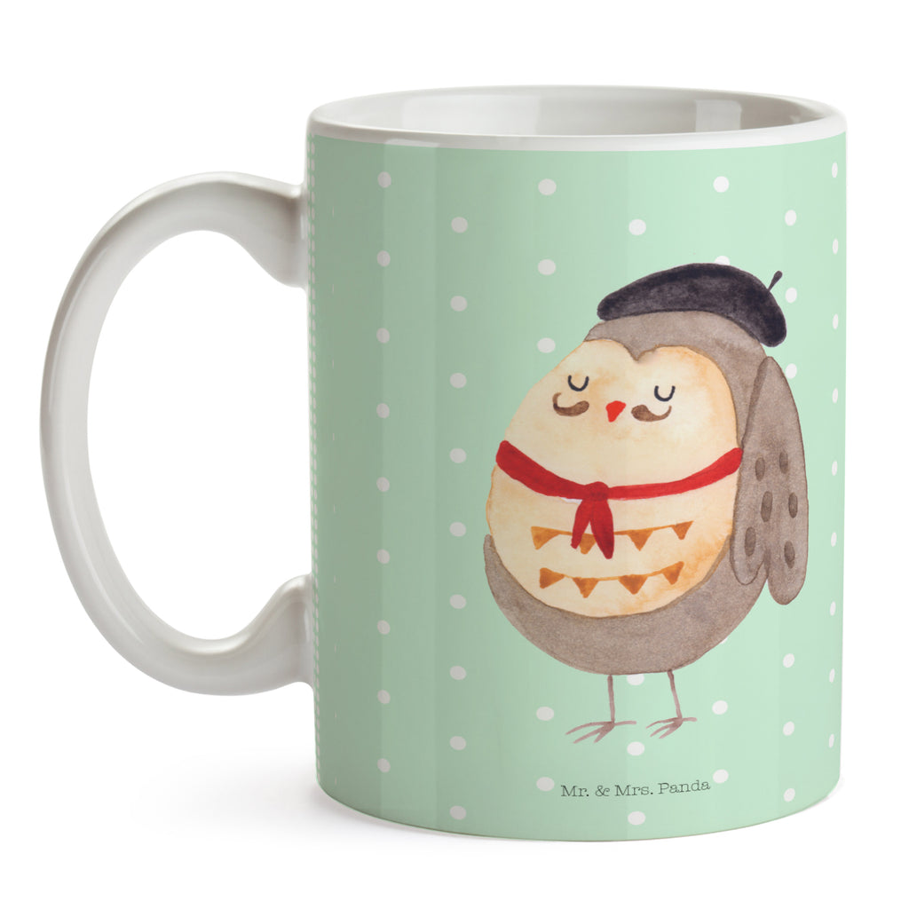 Tasse Eule Französisch Eule, Eulen, Eule Deko, Owl, hibou, La vie est belle, das Leben ist schön, Spruch schön, Spruch Französisch, Frankreich Becher, Kaffeetasse, Kaffeebecher, Tee, Frühstück, Büro  Eule