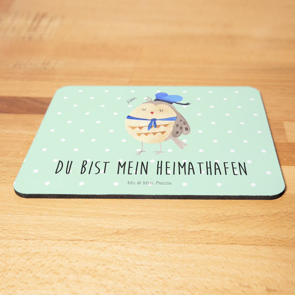 Mauspad Eule Matrosen Mousepad, Computer zubehör, Büroausstattung, PC Zubehör, Arbeitszimmer, Mauspad, Einzigartiges Mauspad, Designer Mauspad, Eule, Eule Spruch, Eule Deko, Owl, Wortspiel lustig, Matrose, Freundin, Ehe, Seefahrer, Heimathafen, Hochzeitstag Geschenk