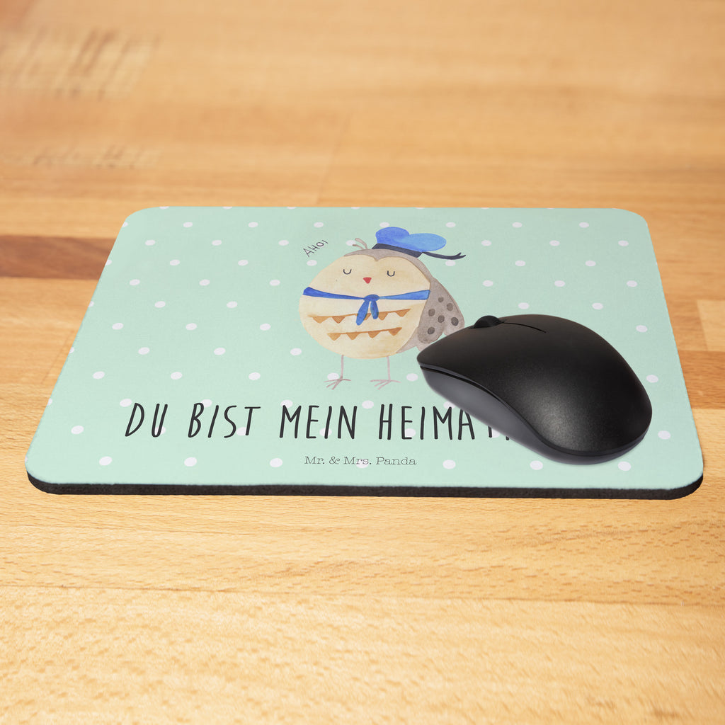 Mauspad Eule Matrosen Mousepad, Computer zubehör, Büroausstattung, PC Zubehör, Arbeitszimmer, Mauspad, Einzigartiges Mauspad, Designer Mauspad, Eule, Eule Spruch, Eule Deko, Owl, Wortspiel lustig, Matrose, Freundin, Ehe, Seefahrer, Heimathafen, Hochzeitstag Geschenk
