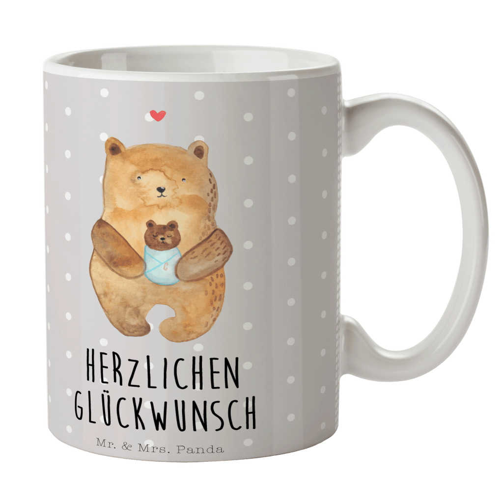 Tasse Bär mit Baby Bär, Eltern, Mutter, Baby, Taufe, Geburt, Nichte, Neffe, Enkel, Enkelin, Täufling, Geburtstag, Glückwunsch Becher, Kaffeetasse, Kaffeebecher, Tee, Frühstück, Büro  Bär, Teddy, Teddybär