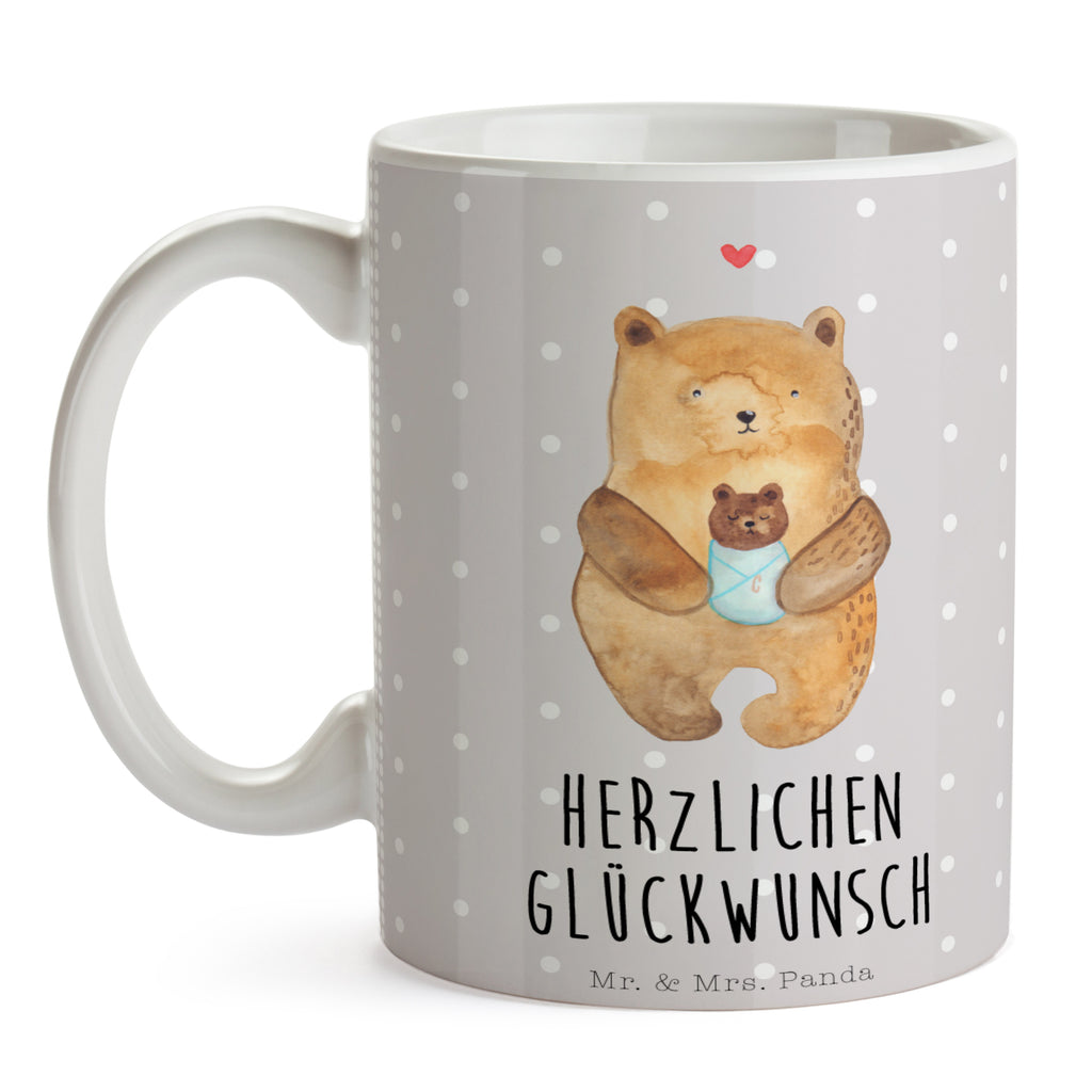 Tasse Bär mit Baby Bär, Eltern, Mutter, Baby, Taufe, Geburt, Nichte, Neffe, Enkel, Enkelin, Täufling, Geburtstag, Glückwunsch Becher, Kaffeetasse, Kaffeebecher, Tee, Frühstück, Büro  Bär, Teddy, Teddybär