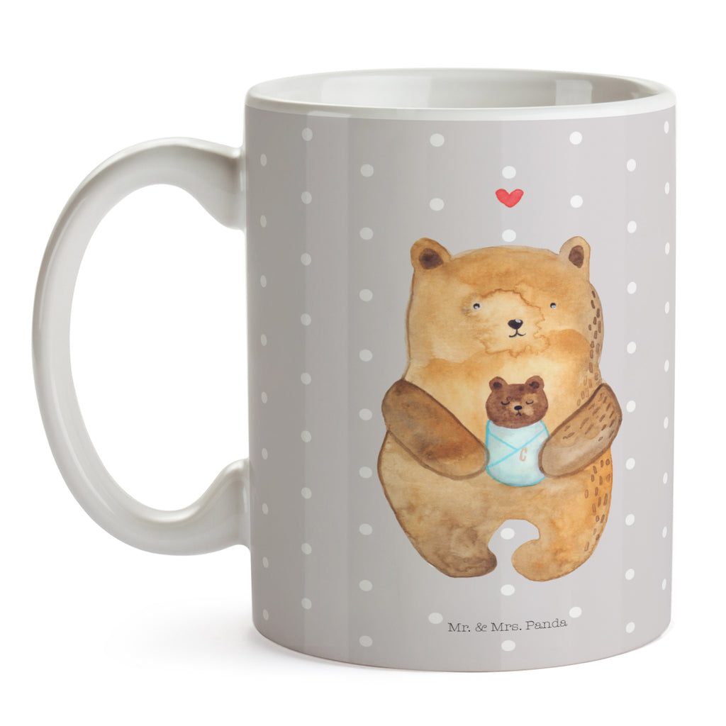 Tasse Bär mit Baby Bär, Eltern, Mutter, Baby, Taufe, Geburt, Nichte, Neffe, Enkel, Enkelin, Täufling, Geburtstag, Glückwunsch Becher, Kaffeetasse, Kaffeebecher, Tee, Frühstück, Büro  Bär, Teddy, Teddybär