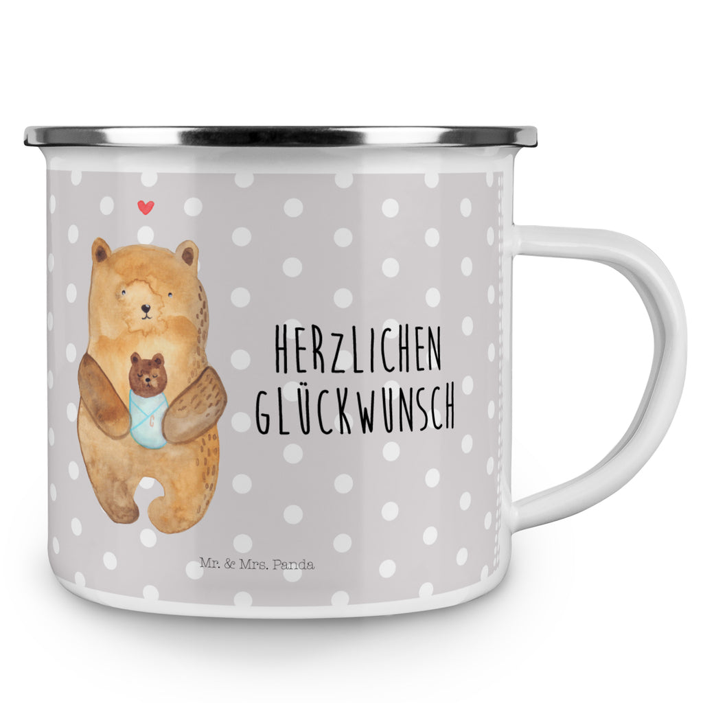 Camping Emaille Tasse Bär mit Baby Campingtasse, Trinkbecher, Metalltasse, Outdoor Tasse, Emaille Trinkbecher, Blechtasse Outdoor, Emaille Campingbecher, Edelstahl Trinkbecher, Metalltasse für Camping, Kaffee Blechtasse, Camping Tasse Metall, Bär, Teddy, Teddybär, Eltern, Mutter, Baby, Taufe, Geburt, Nichte, Neffe, Enkel, Enkelin, Täufling, Geburtstag, Glückwunsch